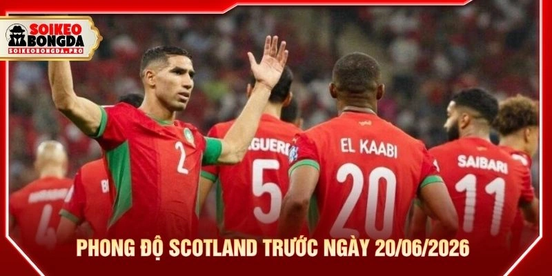 Phong độ Scotland trước ngày 20/06/2026 Phong độ Scotland trước ngày 20/06/2026